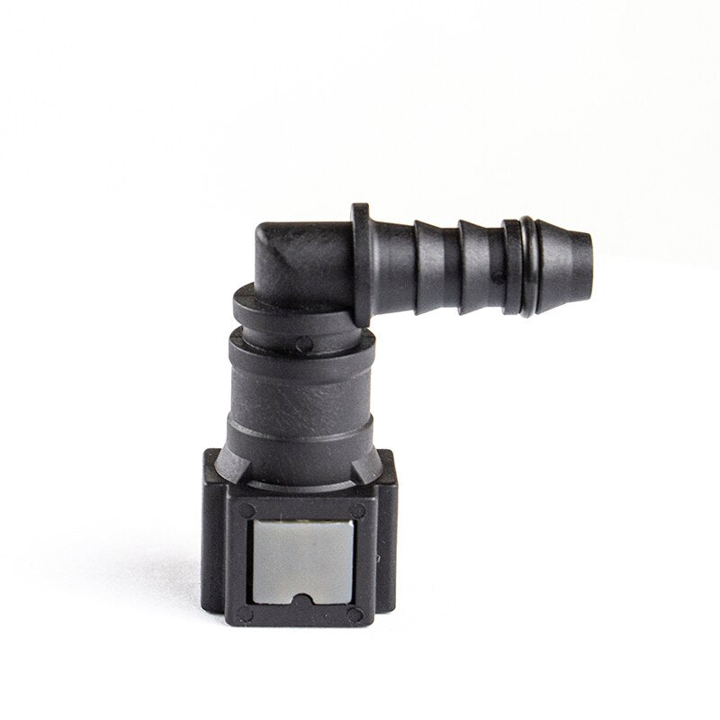 6.30 ID6 90 Degree Automotive Fuel Line Connector 1/4" Female Nylon Rubber Pipe