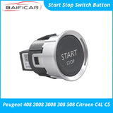 Baificar Brand New Genuine Car Engine Start Stop Switch Button 6PIN 98021996ZD For Peugeot 408 2008 3008 308 508 Citroen C4L C5