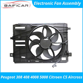 Baificar Brand New Genuine Electronic Fan Assembly Water Tank Electric for Peugeot 308 408 4008 5008 Citroen C5 Aircross