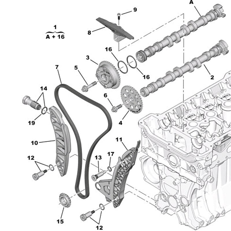 Baificar Brand New Genuine Timing Suit Chain Tensioner 9822827180 0829G3 For Peugeot 308 Citroen C5 DS 1.6T Low Power THP160
