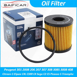 Baificar Brand New High Quality Car Engine Oil Filter Cleaner For Peugeot 301 2008 206 207 Citroen C-Elysee C4L C3XR C2 C5