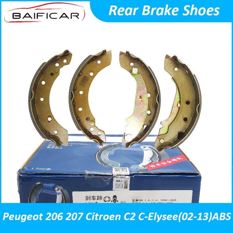 Baificar Brand New High Quality Rear Brake Shoes Shoe Pads For Peugeot 206 207 Citroen C2 C-Elysee 02-13 ABS