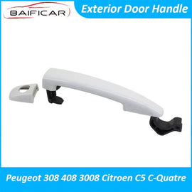 Baificar Brand New Quality Exterior Door Handle With Keyhole Front Rear Left Right For Peugeot 308 408 3008 Citroen C5 C-Quatre