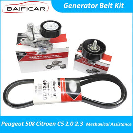 Baificar Brand New Quality Generator Belt Tensioner Idler Pulley Set For Peugeot 508 Citroen C5 2.0 2.3 Mechanical Assistance