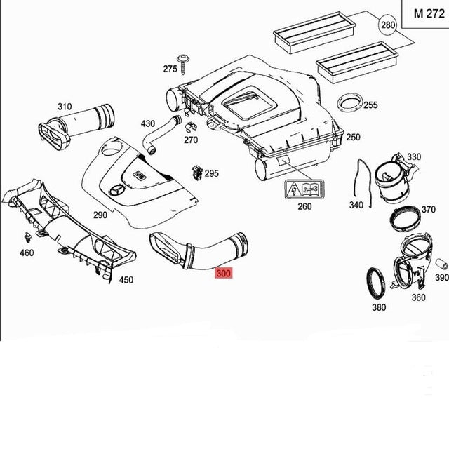 A2720902982 A2720902882 2720902982 2720902882 Mercedes Benz Air Intake Pipe