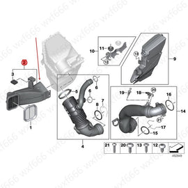 13717643299 BMW air filter housing intake pipe